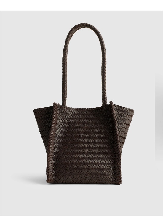 Madewell Handbags - Madewell Woven Leather Tote Bag - Dark Brown